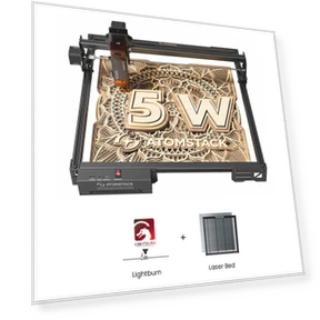 5W Laser Engraver with Laser Bed and Software License — Engraving Equipment & Accessories, ATOMSTACK