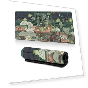 Frog Mouse Pad Cute Green Desk Mat — Mouse Pads