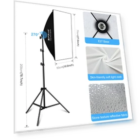 LED Light Studio Softbox Photography Kit — Video Lights, PULUZ