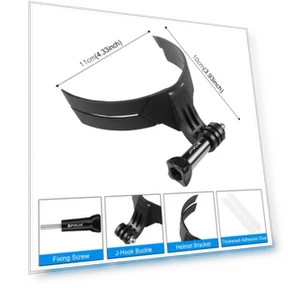 Bending Action Camera Motorcycle Helmet Chin Mount — Chest Camera Mounts, PULUZ