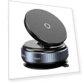 360 Degree Rotation Navigation Holder Mechanical Vacuum Suction Magnetic Car Stand — Vehicle Phone Holders