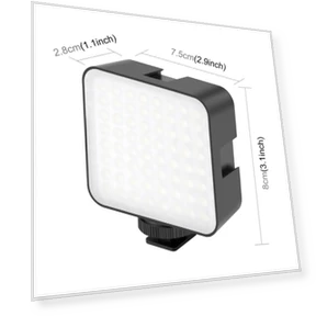 64LED 5W Video Splicing Fill Light — Selfie Lights, PULUZ