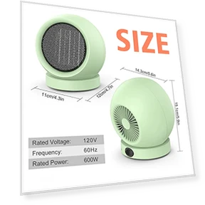 PTC Ceramic Electric Desktop Heater — Portable Heating Solutions, Coolfor