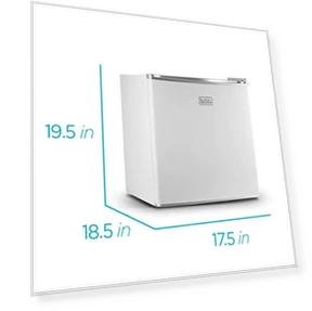 Compact Refrigerator Energy Star Single Door Mini Fridge with Freezer — Mini Fridges, BLACK+DECKER