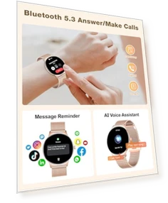 Smart Watch for Women with AMOLED Display — Smartwatches, SOUYIE