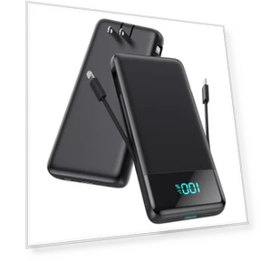 Portable Charger with Built-in Cables and Wall Plug — Charging Solutions, Dongguan Haoxun Electronic Technology Co., Ltd