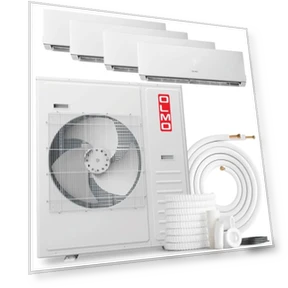 Quad Zone Wall Mount Ductless Mini Split A/C and Heater — Split-System, OLMO