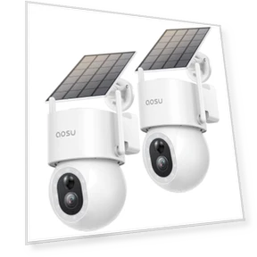 Solar Security Cameras Wireless Outdoor — Motion Sensors, AOSU