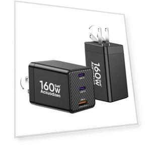 USB C Charger Block 160W, 3-Port GaN Super Fast Charger — Адаптеры питания, Shenzhen Jiancun Industrial Co., Ltd
