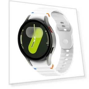 Wavy Grain Stitched Reverse Buckle Silicone Watch Band — Girls' Watch Straps, Samsung