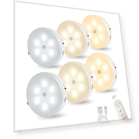Rechargeable Puck Lights with Remote Control — Overhead Lighting, MICLIONLED