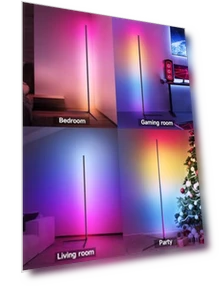 RGB LED Corner Floor Lamp with Music Sync — Lighting Accessories, Tyute