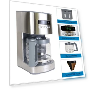 12 cup Drip Coffee Machine — Electric Coffee Brewers, Kenmore