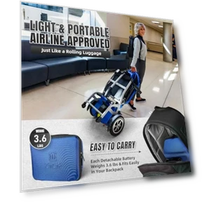 Ultra Lightweight Electric Powered Folding 4 Wheel Mobility Scooter — Mobility Scooters, ZiiROBOT