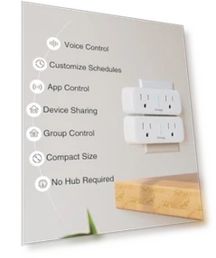 Smart Plug Outlet Extender — Multi-Outlets, GHome Smart