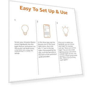 Smart A19 LED Light Bulb — LED, Amazon Basics