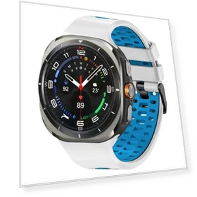 Two Color Silicone Breathable Watch Band — Watch Accessories, Samsung