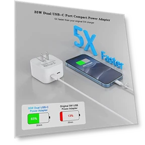Быстрое зарядное устройство Dual USB-C 35W — Зарядные устройства, Shenzhen Zhongjia Technology Co., Ltd
