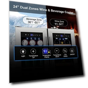 Dual Zone Wine and Beverage Refrigerator — Drink Coolers, Tylza
