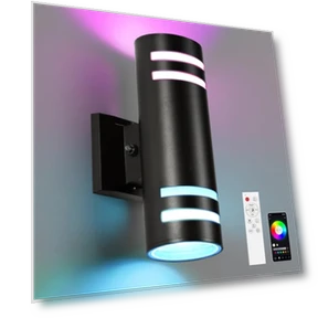 Smart Color Changing Outdoor Wall Sconce — Garden Illumination, futxnziey