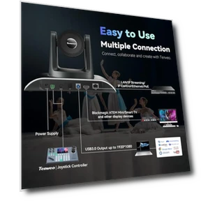 PTZ Camera and Controller Bundle — Video Production Studio, Tenveo