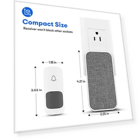 Wireless Doorbell with Fabric Finish — Kits, Coolqiya