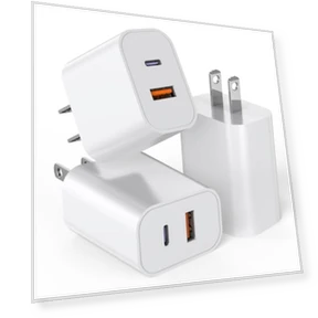 3Pack 20W Двухпортовый USB C Зарядный Блок — Зарядные устройства, DelTucci