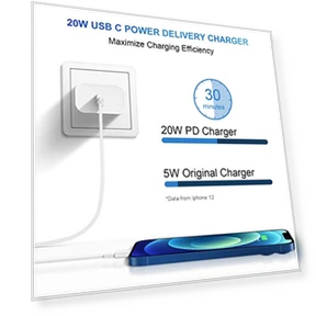 Fast Charging USB C Charger Block with 6FT Cord — Lightning, ROMITAZ