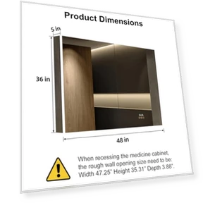 Smart LED Medicine Cabinet with Mirror — Medicine Cabinets, HBEZON