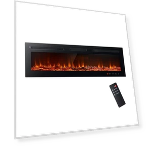 50" Recessed & Wall Mounted Electric Fireplace — Electric Heating Solutions, Breezestival
