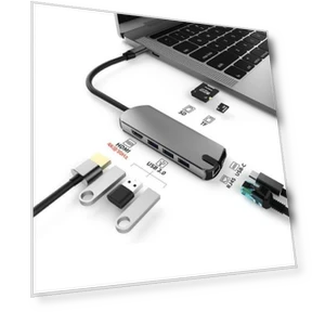 8-In-1 USB-C/Type-C Docking Station Hub — USB Hubs