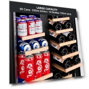 Dual Zone Wine and Beverage Refrigerator — Cooling Systems, Velieta