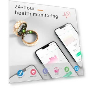 Enamel Flower Pattern Health Tracker Smart Ring — Smart Rings, UniJethro