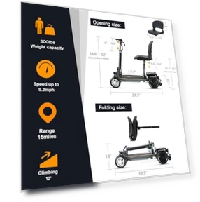 Folding Mobility Scooter — Push Scooters, WEYRAL