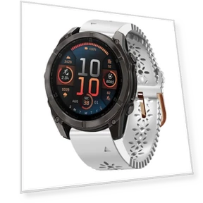 Lace Breathable 20mm Silicone Watch Band — Fitness Bands, Garmin