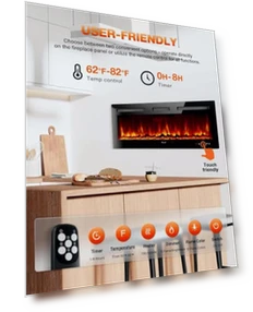 Wall Mounted Electric Fireplace Heater — Electric Heating Solutions, VISVEIL