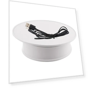 360 Degree Electric Rotating Turntable Display Stand — Tabletop & Travel