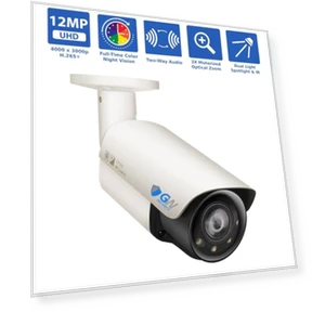 64-канальная система видеонаблюдения UltraHD 12MP 6K — Цилиндрические камеры, GW Security