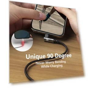 90 Degree iPhone Charger Cable — Lightning, KIYODA