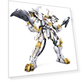 Flexible Cool White Tiger Warrior Model Kit — Construction Kits, HIGH GODO