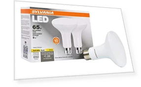 LED Flood BR30 Light Bulb — Compact Fluorescent, Sylvania