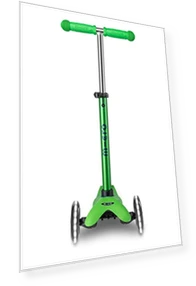 Mini Deluxe LED Three-Wheeled Scooter — Balance Bikes, Micro