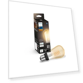 Smart 60W ST19 Filament LED Bulb — LED, Philips Hue