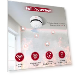 Smart WiFi Wireless Smoke Detector — Smoke Detectors, Deller