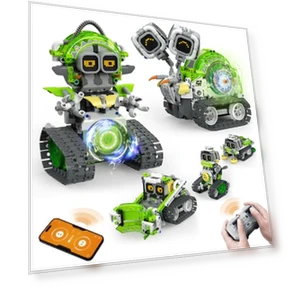 STEM AI Robot Toys Building Set — Interactive Figures & Robots, Opmind