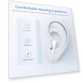 Wired Headphones for iPhone — In-Ear Headphones, NATUZORA