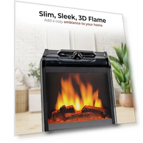 Electric Mini Fireplace Space Heater — Portable Heating Solutions, Comfort Zone