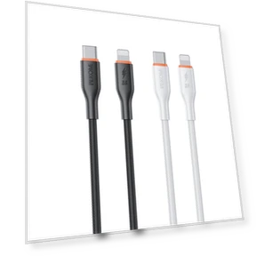 PD27W Type-C to 8 Pin Silicone Data Cable — Cables, WK