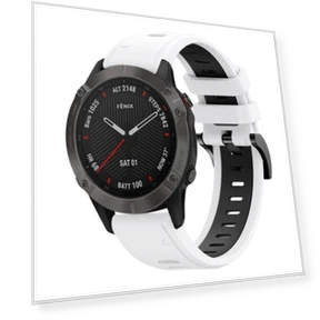 Two-Color Sports Silicone Watch Band — Watch Accessories, Garmin