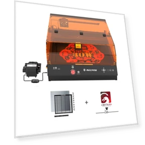 X4 Pro 40W FDA Class 1 Laser with Laser Bed and LightBurn License — Alignment & Leveling Lasers, Mecpow